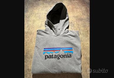 Felpa Patagonia uomo M grigia cappuccio Fitz Roy