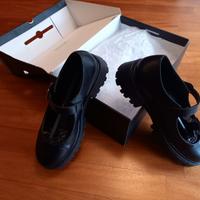 Scarpe ballerine nere donna con cinturino