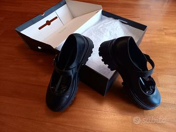 Scarpe ballerine nere donna con cinturino