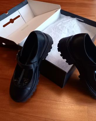 Scarpe ballerine nere donna con cinturino