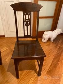6 sedie stile etnico in teak