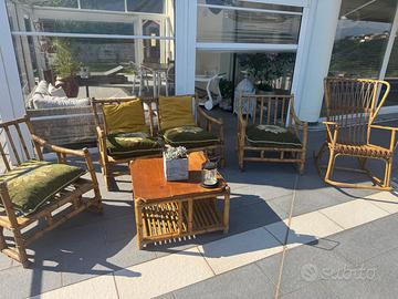 mobili esterni in bambu’ Gervasoni vintage anni70