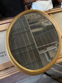 Antico:specchio dorato e specchio in legno rustico
