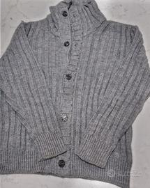 cardigan in lana grigio per bambino 