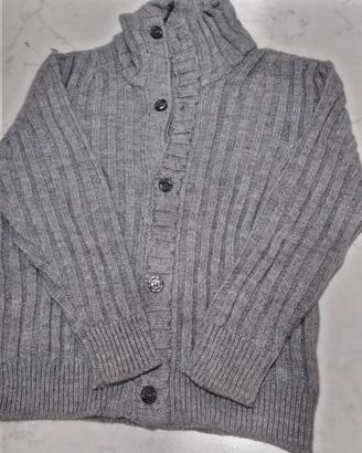 cardigan in lana grigio per bambino 