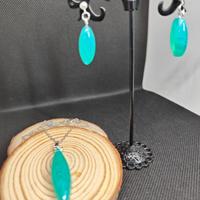 Orecchini in forma di goccia blu 