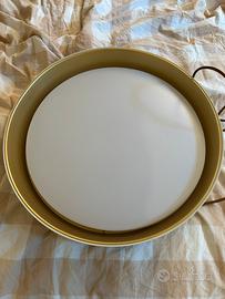 Plafoniera led oro e bianco