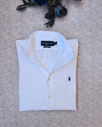 Camicia-Ralph Lauren-Uomo-TG S-Bianca-Slim fit