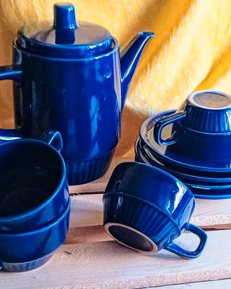 Torgau Villeroy  DDR  '60 set blu cobalto  "Vera"
