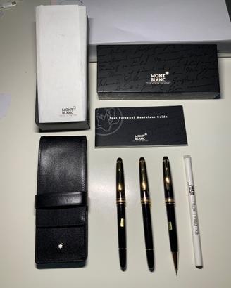Set Montblanc 3 pezzi Stilografica Roller Portamin