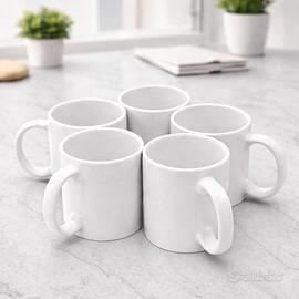 box 6 pezzi tazza sublimazione 350ml bianco Lucido