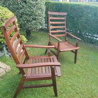 Sedie reclinabili da giardino in legno