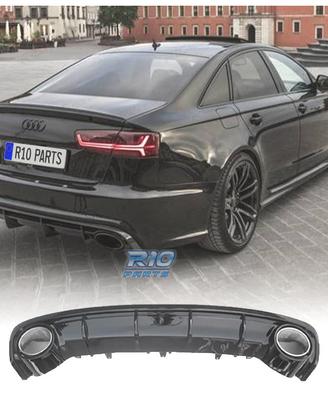 DIFFUSORE AUDI A6 S LINE 15-18 LOOK RS6 NERO LUCID