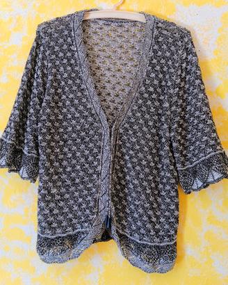 cardigan in cotone, corto, nuovo