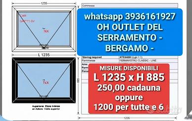 6 FINESTRE PVC VASISTAS