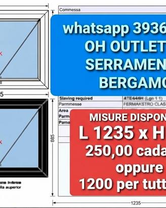 6 FINESTRE PVC VASISTAS