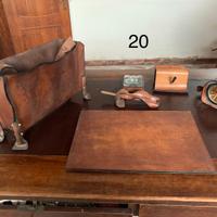 kit da scrivania in cuoio