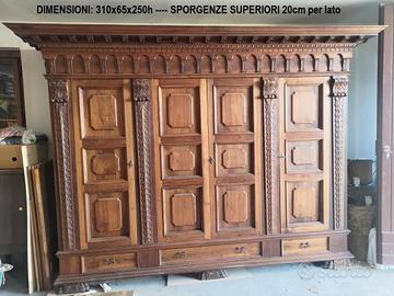 Armadio da camera in noce