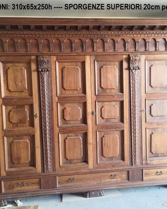 Armadio da camera in noce