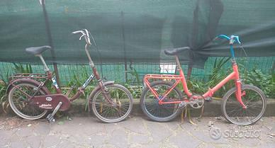 2 biciclette graziella fiorella pieghevoli vintage