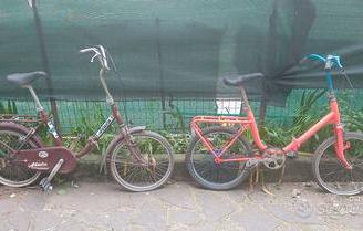 2 biciclette graziella fiorella pieghevoli vintage