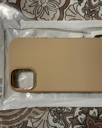 Iphone 11 Cover Beige con riporti in Oro