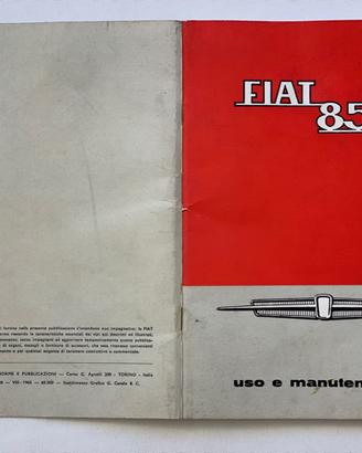 FIAT 850 berlina - uso e manutenzione 7a edizione