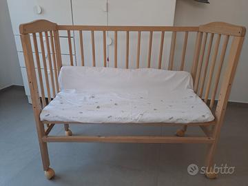 Culla Legno Co-Sleeping & Chiusa con Ruote
