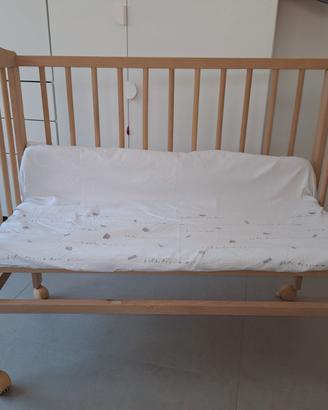 Culla Legno Co-Sleeping & Chiusa con Ruote