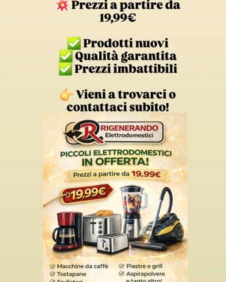 ✨ PICCOLI ELETTRODOMESTICI -  19,99€  ✨
