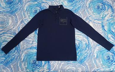 Polo t-shirt Guess (XS - S) blu colletto cotone