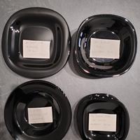 Set 63 piatti in vetro opale-arcopal nero lucido