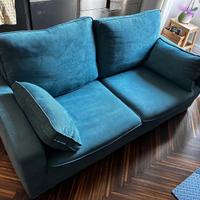 divano 2 posti azzurro 