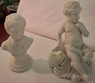 PORCELLANE TRIADE PUTTO + RAGAZZO CON PAPILLON