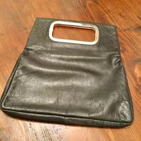 Borsa pelle nera Originale Nuova Anni 70