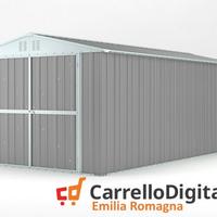 Box garage auto in Acciaio 327x611cm grigio chiaro