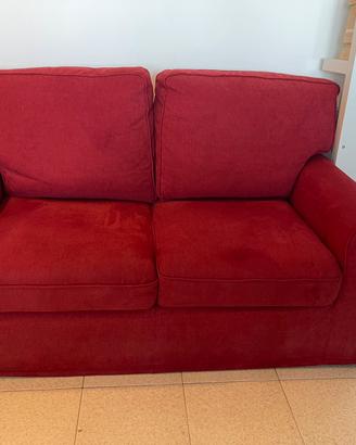 Divano 2 posti rosso