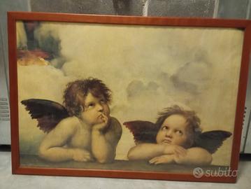 Quadro con gli Angeli di Raffaello con cornice