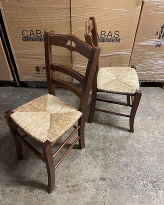 2 Sedie modello Loire noce impagliate Calligaris