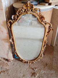 Specchio foglia oro
