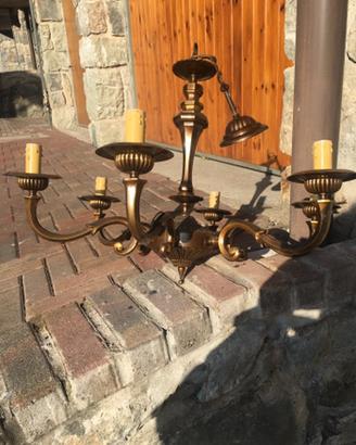 Lampadario ottone 6 luci