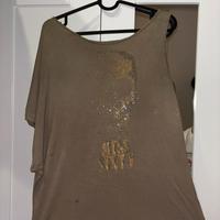 T-shirt oversize Miss Sixty verde militare
