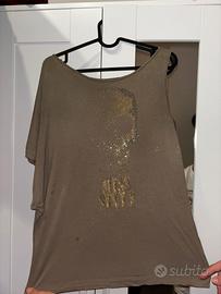 T-shirt oversize Miss Sixty verde militare