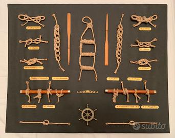 Quadro di nodi marinari fatto a mano