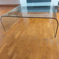 Tavolino da salotto in cristallo