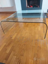 Tavolino da salotto in cristallo