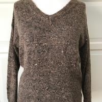 Maglione marrone paillettes t. 48