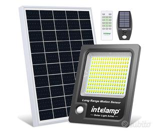 Faro led esterno con pannello 12000mAh