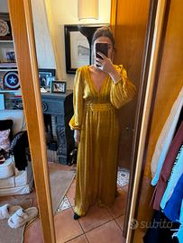 Vestito lungo oro e fantasia lungo Poupine