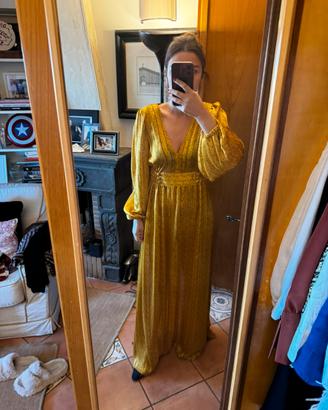 Vestito lungo oro e fantasia lungo Poupine